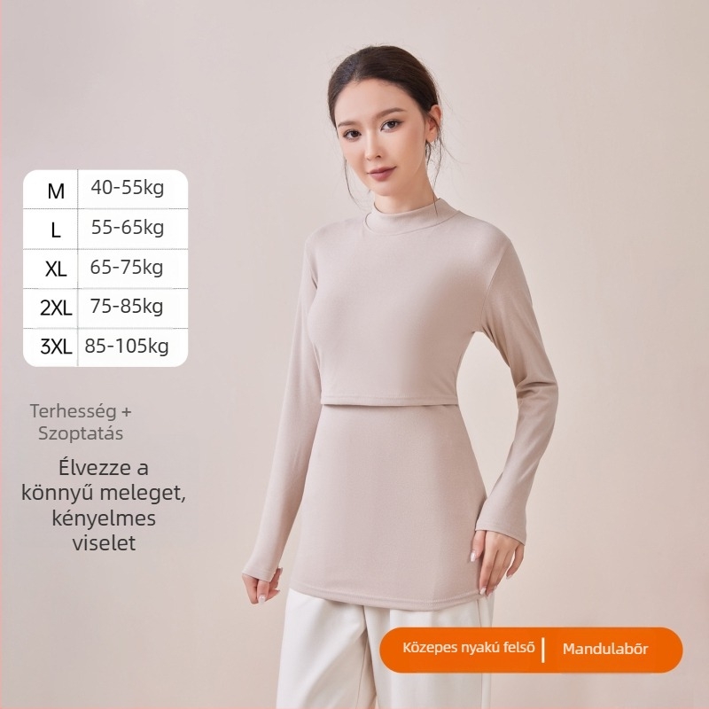 An tianyi Maternity termikus készlet, hosszú ujjú, szoptatási nyílás, poliészter 80–90%, őszi-téli 2025