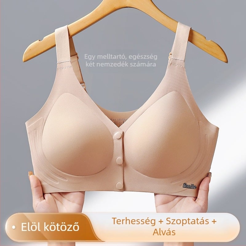 Szoptatós melltartó elöl záródó, vékony formázott kosarakkal, rögzített dupla vállpántokkal