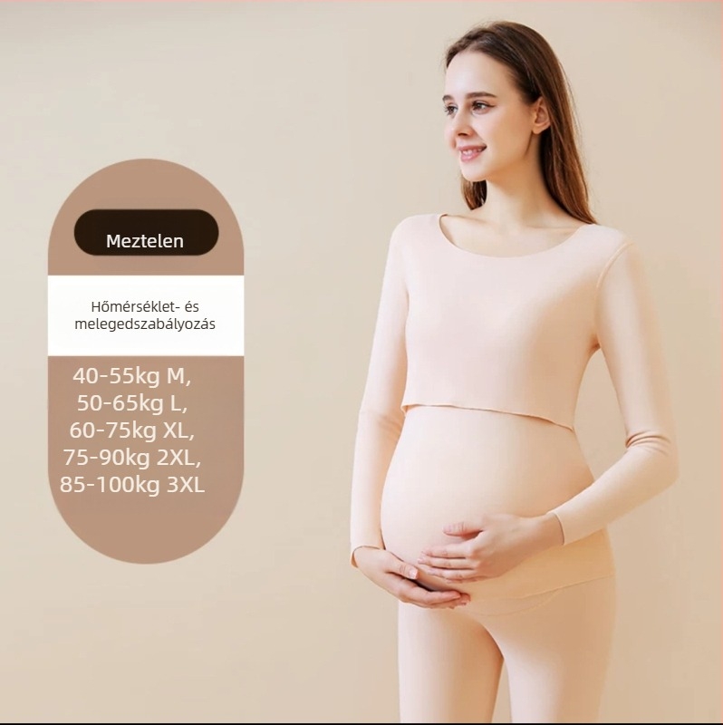 Szülés utáni szoptatós felső szett – ujjatlan, őszi-téli, fleece belső, fő anyag: nylon 80–90%, plus méret, japán-koreai laza stílus