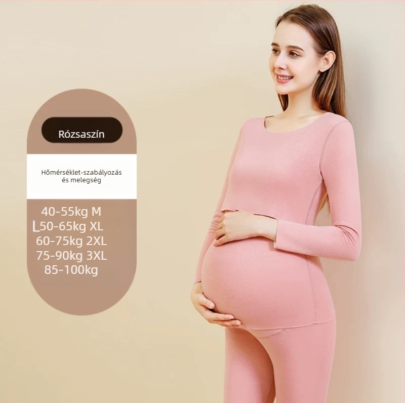 Szülés utáni szoptatós felső szett – ujjatlan, őszi-téli, fleece belső, fő anyag: nylon 80–90%, plus méret, japán-koreai laza stílus