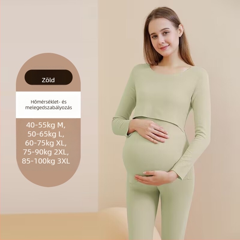 Szülés utáni szoptatós felső szett – ujjatlan, őszi-téli, fleece belső, fő anyag: nylon 80–90%, plus méret, japán-koreai laza stílus