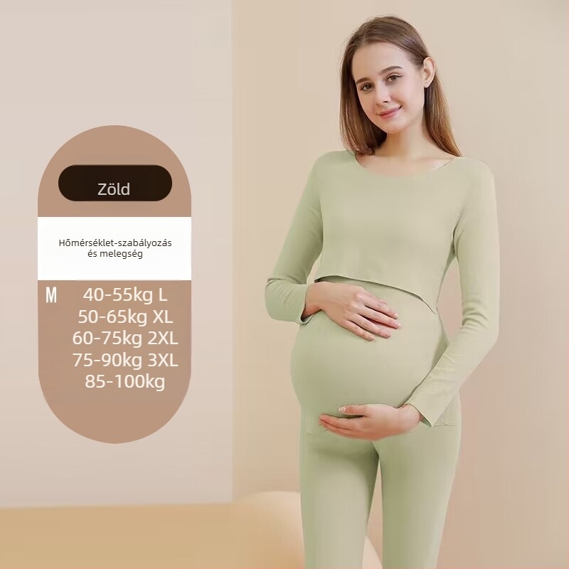 Szülés utáni szoptatós felső szett – ujjatlan, őszi-téli, fleece belső, fő anyag: nylon 80–90%, plus méret, japán-koreai laza stílus