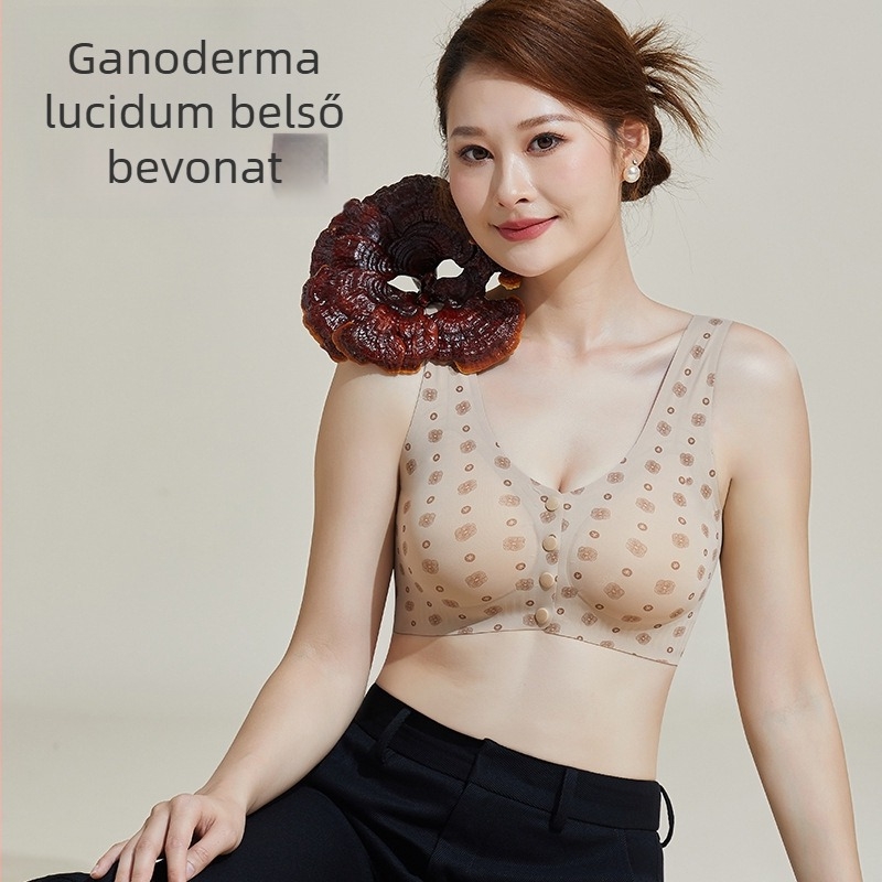 Melltartó szoptatáshoz varrás nélküli, előre záródó, vezeték nélküli, légáteresztő, lágy tartás