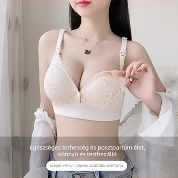 Csipjés szoptatós melltartó push-up hatással, anti-sag dizájnnal; vékony, formázott kosarak; külső nylon, belső pamut; minden terhességi és szoptatási fázishoz.