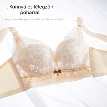 Posztpartum szoptatós melltartó elülső csattal záródó, anti-süllyedés, vékony formázott kosár, levehető dupla vállpántok
