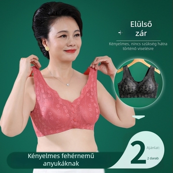 Szoptatós melltartó előre gombbal, acélhurok nélküli, nylon anyag, bélés nylon 70-80%, fix kettős vállpántok