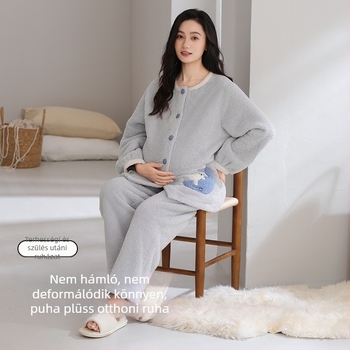 Anyatejes alvóruha szett – Half-Side Rib anyag, vastagság 201–250 g/m², hosszú ujjú felső és hosszú nadrág