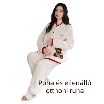Anyatejes alvóruha szett – Half-Side Rib anyag, vastagság 201–250 g/m², hosszú ujjú felső és hosszú nadrág