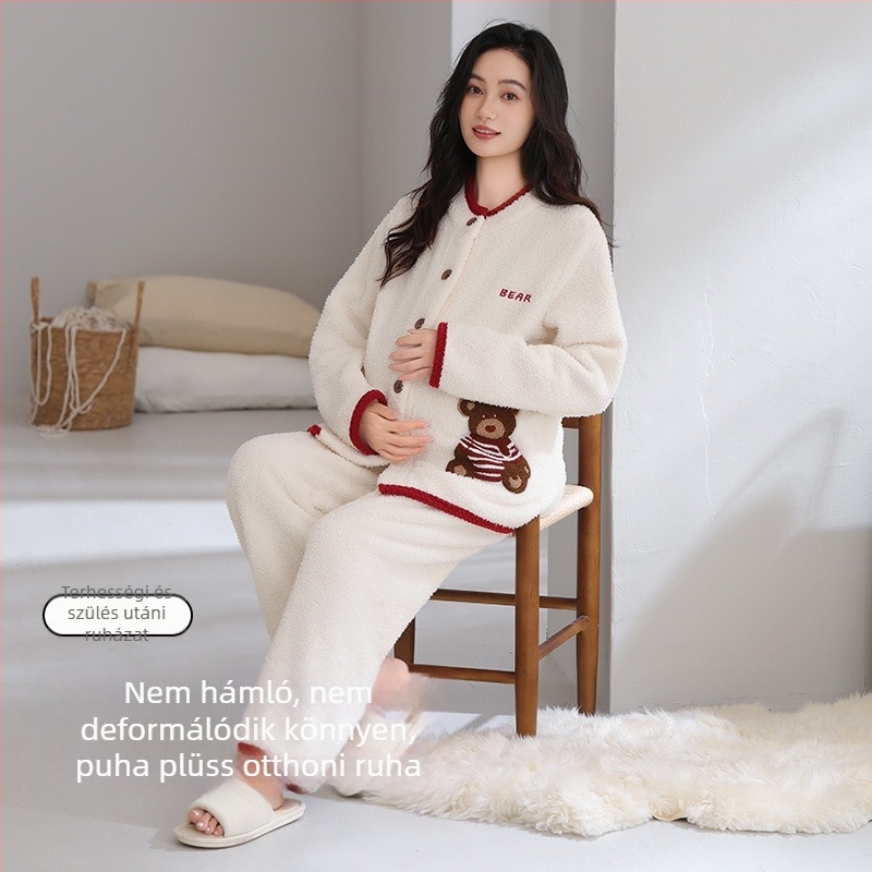 Anyatejes alvóruha szett – Half-Side Rib anyag, vastagság 201–250 g/m², hosszú ujjú felső és hosszú nadrág
