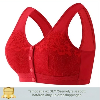 Csipkés melltartó elől záródással, drót nélküli, teljes kosár, szoptatós anyáknak