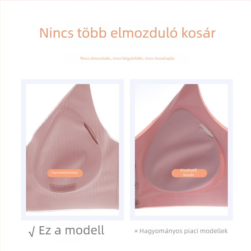 Nylon szoptatós melltartó elöl záródó, vékony formázott kosarakkal, nyári könnyű dizájn