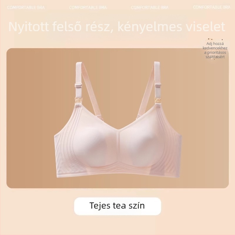 Modal anyagú szoptatós melltartó — ultra vékony formázott kosarak, elölt záródó, levehető dupla vállpántok, hátul négy sor kampó, minden szakaszhoz