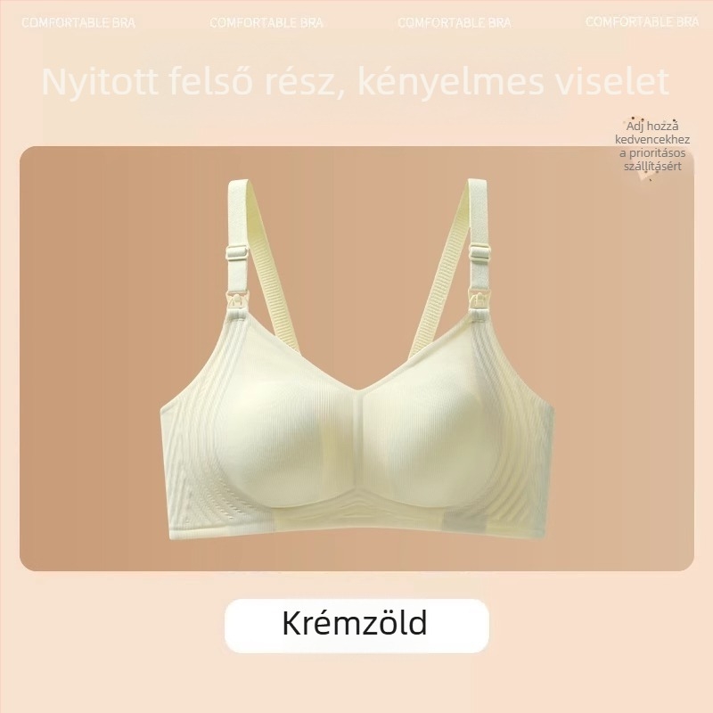 Modal anyagú szoptatós melltartó — ultra vékony formázott kosarak, elölt záródó, levehető dupla vállpántok, hátul négy sor kampó, minden szakaszhoz