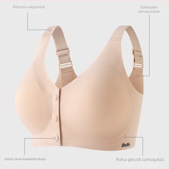 Elöl nyíló szoptatós melltartó terhes nőknek, vezeték nélküli, légáteresztő, anti-esés, vékony kosár