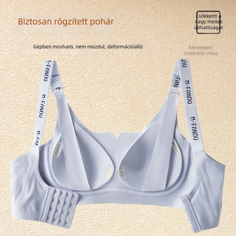 Szoptatós melltartó, anti-összecsúszás, formázott kosár, acél nélküli, fix pántok, terhességre