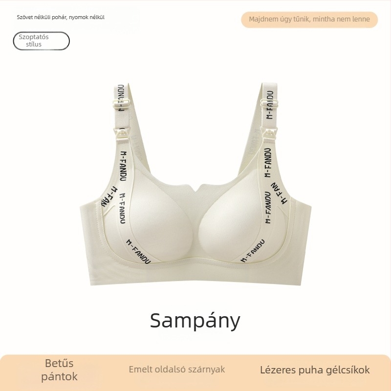 Szoptatós melltartó, anti-összecsúszás, formázott kosár, acél nélküli, fix pántok, terhességre