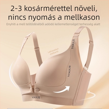 Szoptatós melltartó terhes nőknek, elöl záródó, push-up, vékony kosárakkal, terhességre és a szülés utáni időszakra