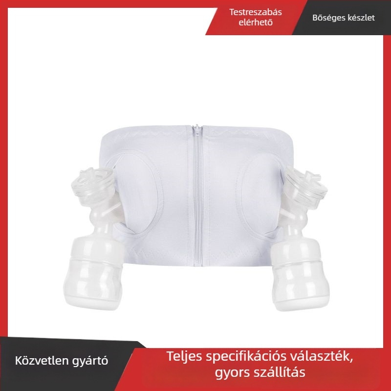 Melltartó szoptatáshoz váll nélküli, hands-free kialakítás, vékony öntött kosarak, 95% pamut, posztpartum szoptatás