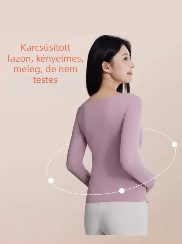 Melltartó nélküli szoptatós termo felső terhességhez – ősz/tél vastag modell