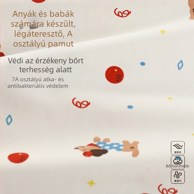 Pamut anyasági pizsama, szoptatós hálóing, hosszú ujjú, őszi-téli, nagy méret, otthoni viselet