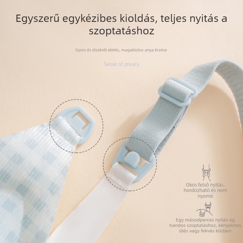 Kockás mintájú kismama–szoptatós melltartó, tartást adó, formázó hatás, kényelmes terhesség és szoptatás alatt, kétfunkciós, elülső záródás