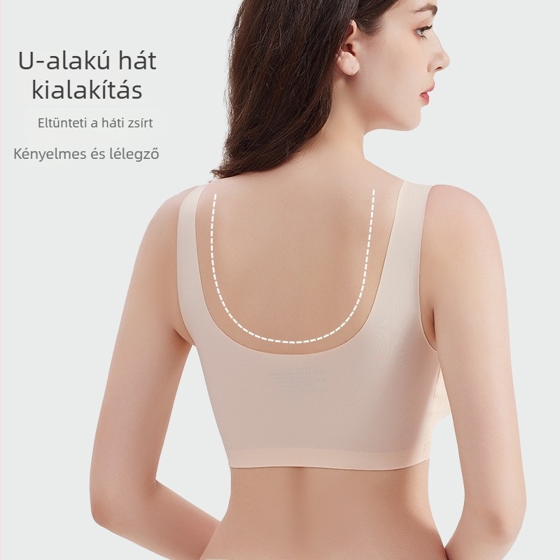Nylon melltartó szoptatáshoz vékony előformázott kosarakkal, elülső záródás, Spandex béléssel, szoptatási támogatás