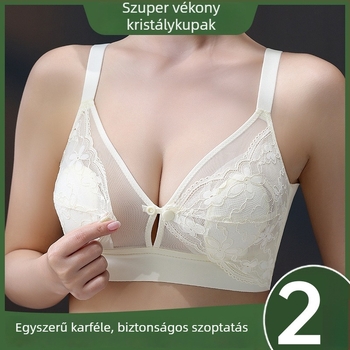 Szoptatós melltartó terhességhez és a szülés utáni időszakra – a mellek megtartása, összegyűjtött kosarak, ultra vékony formázott kosár, csipke, fix dupla vállpántok