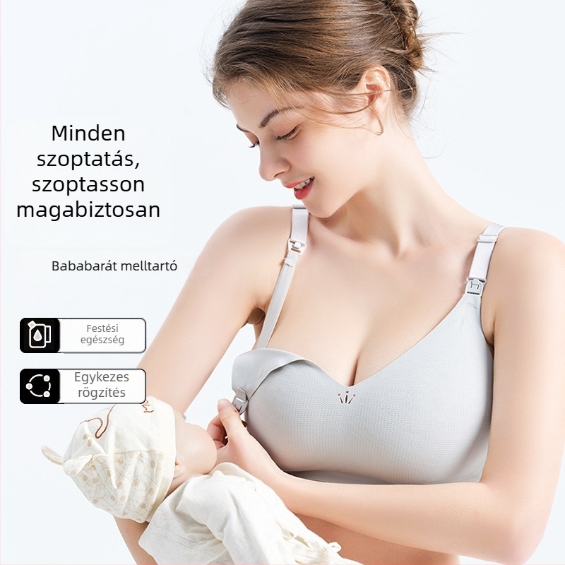 Kismama- és szoptatós melltartó vékony kosarakkal, emelő hatás, megelőzi a megereszkedést