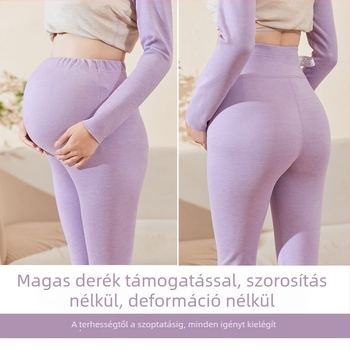 Anyaság-pizsama szett hosszú ujjú, szoptatási nyílással, De Velvet anyag, poliészter 80-90%, spandex <30%