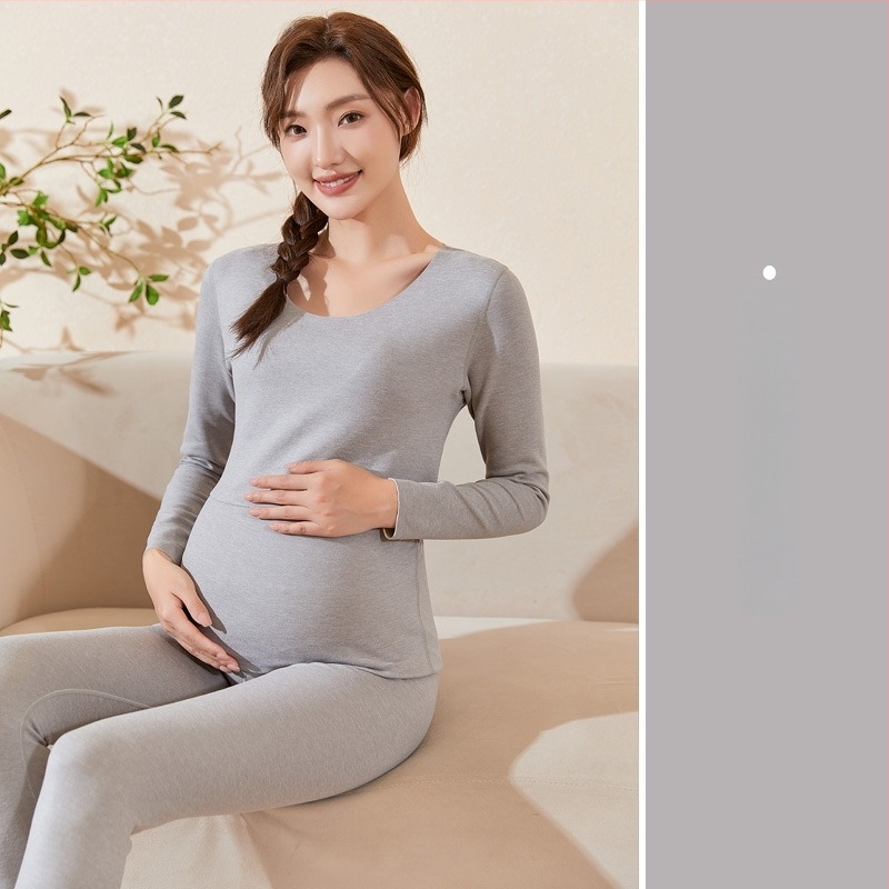 Anyaság-pizsama szett hosszú ujjú, szoptatási nyílással, De Velvet anyag, poliészter 80-90%, spandex <30%