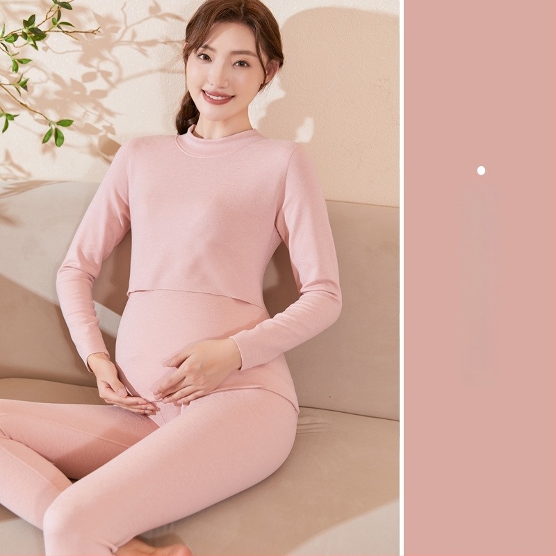 Anyaság-pizsama szett hosszú ujjú, szoptatási nyílással, De Velvet anyag, poliészter 80-90%, spandex <30%