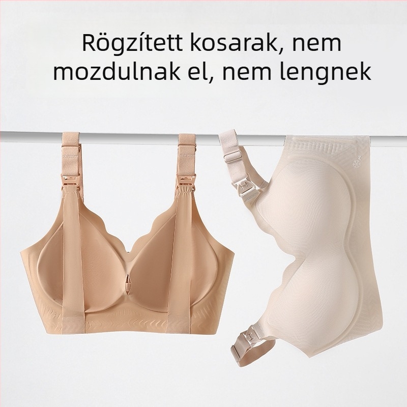 Szoptatós melltartó varrat nélküli, huzalmentes, vékony kosarakkal, puha támasz, kismamáknak a szülés utáni időszakra