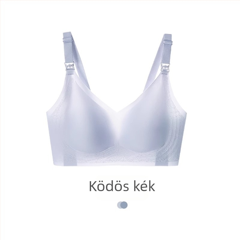 Ultra vékony szoptatós melltartó terhesség és szoptatás alatt – fő anyag nylon, bélés spandex, ultra vékony formázott kosarak, rögzített kettős pántok, hátoldali négy sor csat