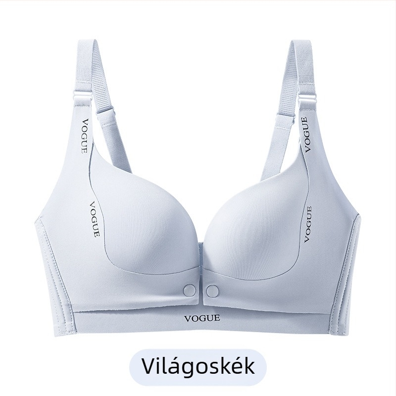 Elöl záródó szoptatós melltartó vékony formázott kosarakkal, minden szoptatási fázishoz és terhességhez, nagy méret