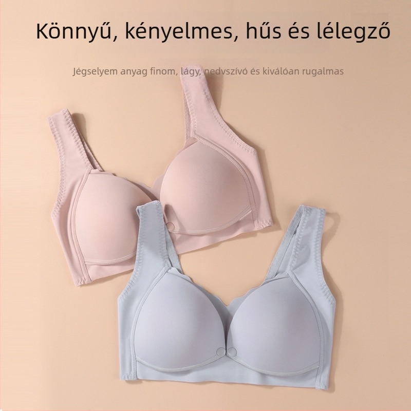 Szoptatós melltartó formázott kosarakkal, laktációs funkció, hátul négy sor kapoccsal, nylon anyag, fix dupla vállpántok