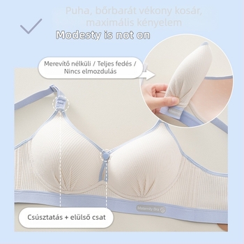 Pamut melltartó szoptatáshoz, formázott kosarakkal, támasztó és légáteresztő