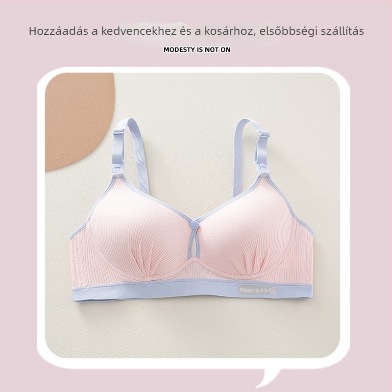 Pamut melltartó szoptatáshoz, formázott kosarakkal, támasztó és légáteresztő