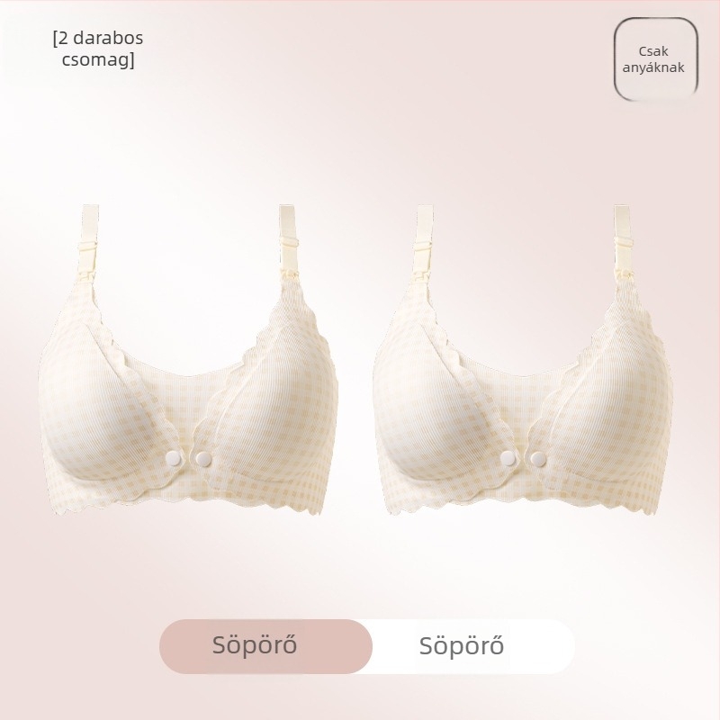 Szoptatós terhes melltartó, anti-sagging, push-up hatás, postnatális szoptatásra, hátul zárható négy sor horog és szem