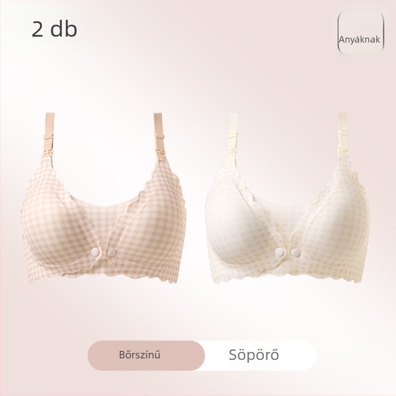 Szoptatós terhes melltartó, anti-sagging, push-up hatás, postnatális szoptatásra, hátul zárható négy sor horog és szem
