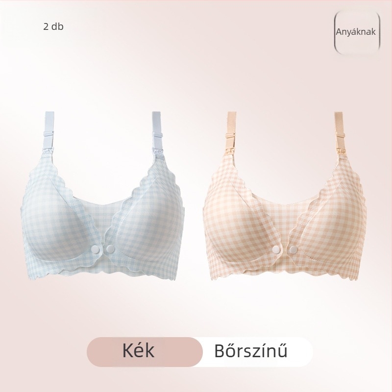 Szoptatós terhes melltartó, anti-sagging, push-up hatás, postnatális szoptatásra, hátul zárható négy sor horog és szem
