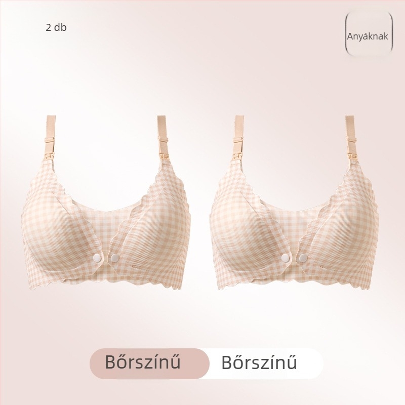 Szoptatós terhes melltartó, anti-sagging, push-up hatás, postnatális szoptatásra, hátul zárható négy sor horog és szem