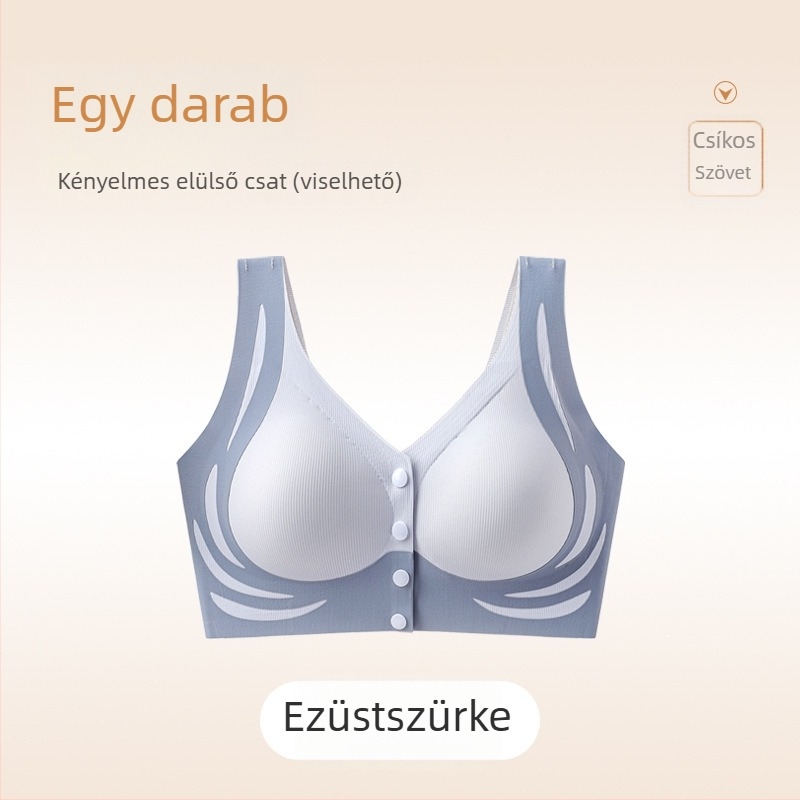 Plusz méretű kismamák számára terhességre és szoptatásra szoptatós melltartó, push-up, anti-lógás, varrás nélküli, elöl záródó