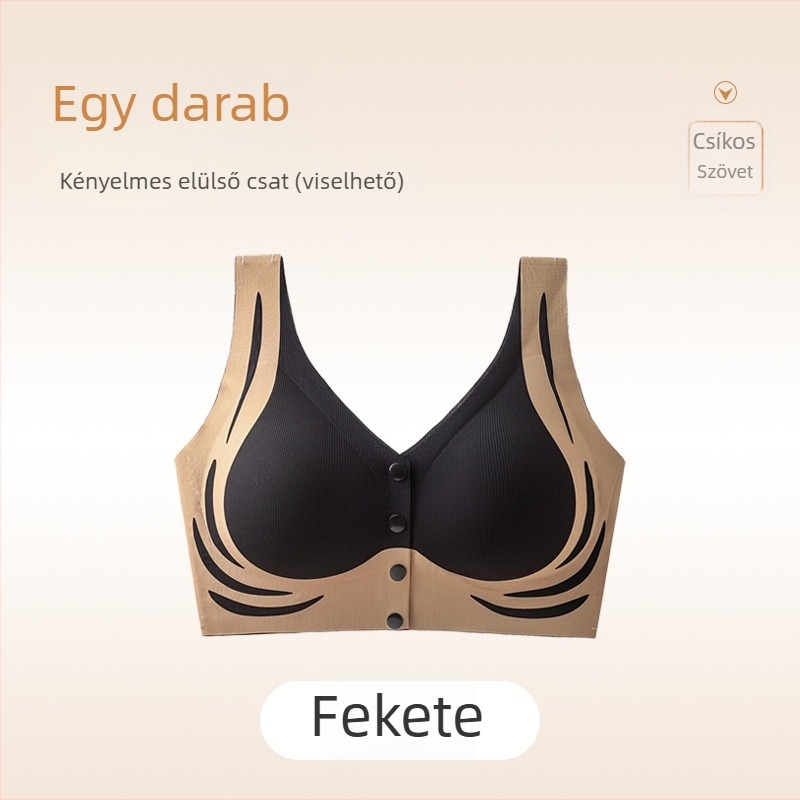 Plusz méretű kismamák számára terhességre és szoptatásra szoptatós melltartó, push-up, anti-lógás, varrás nélküli, elöl záródó
