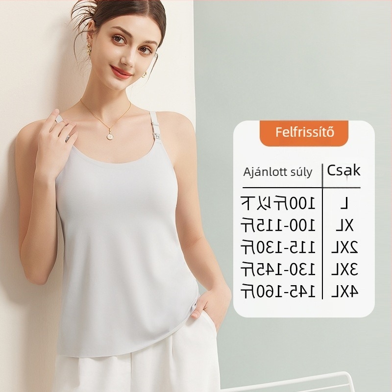 Szoptatós topp terhes nőknek, 100% pamut, minden évszakra, közepes súlyú anyaggal (141–160 g/m²)