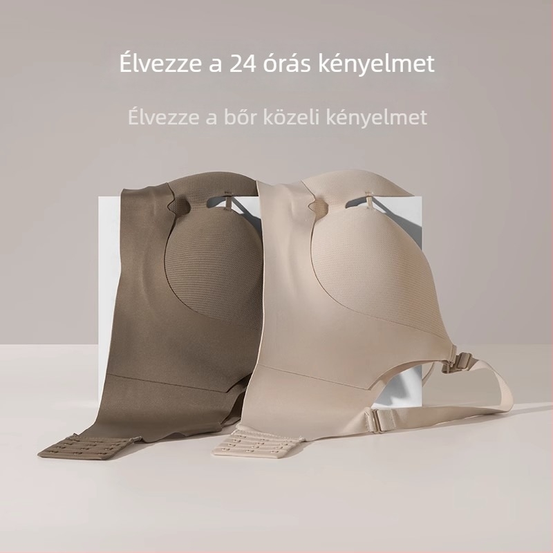Nyári szoptatós kismama melltartó — Spandex anyag, bélés 80–90% poliészter, rögzített dupla vállpántok, vékony alakított kosár, acélgyűrű nélkül