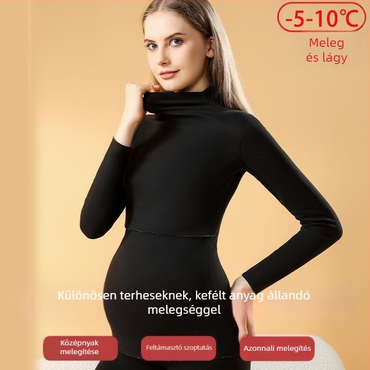 Szoptatós kismama melegítő felső, hosszú ujjú pulóver, poliészter 90–95%, vast anyag 251–300 g/m², őszi-téli