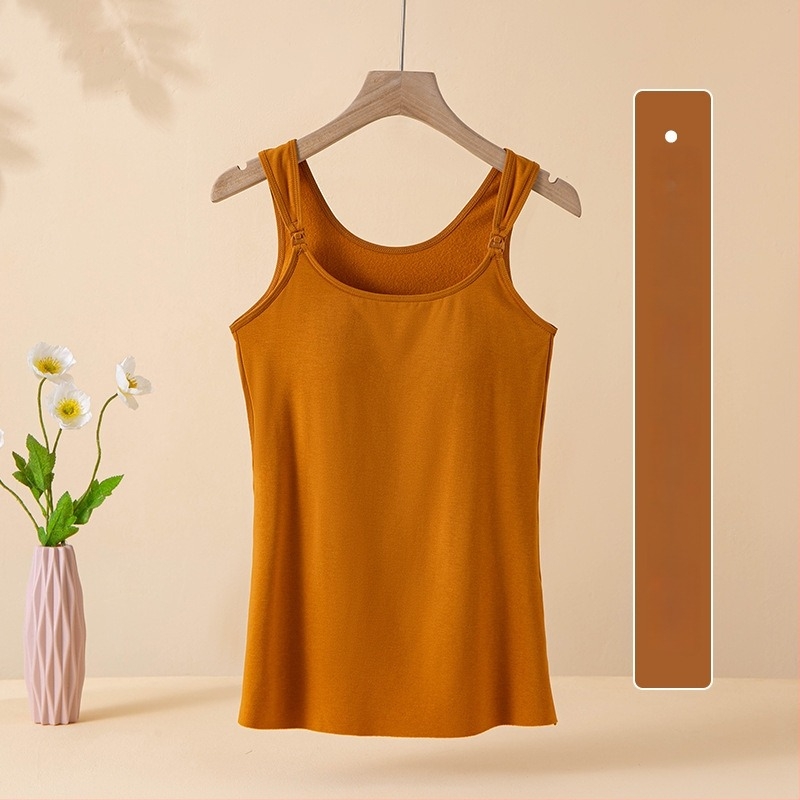 Szoptatós felső terhességhez és szülés utáni időszakra, ujjatlan, fleece-sel bélelt, viszkóz anyagból, téli meleg