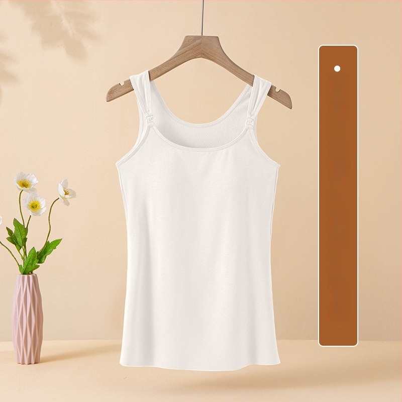 Szoptatós felső terhességhez és szülés utáni időszakra, ujjatlan, fleece-sel bélelt, viszkóz anyagból, téli meleg