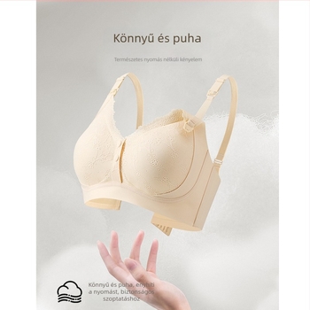 Szoptatós melltartó terhes nőknek és a szülés utáni időszakra, anti-lógás hatású, push-up, elöl záródó