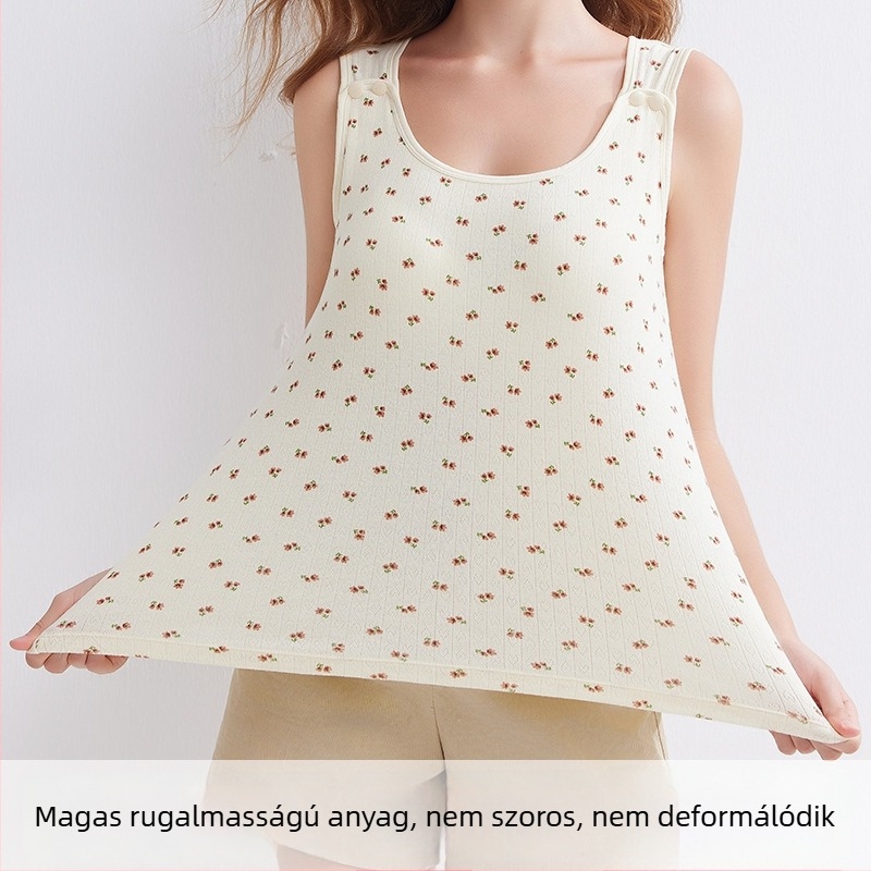 Szoptatós top várandó nőknek – nyári vékony alapréteg, 95–100% pamut, szabás Sling